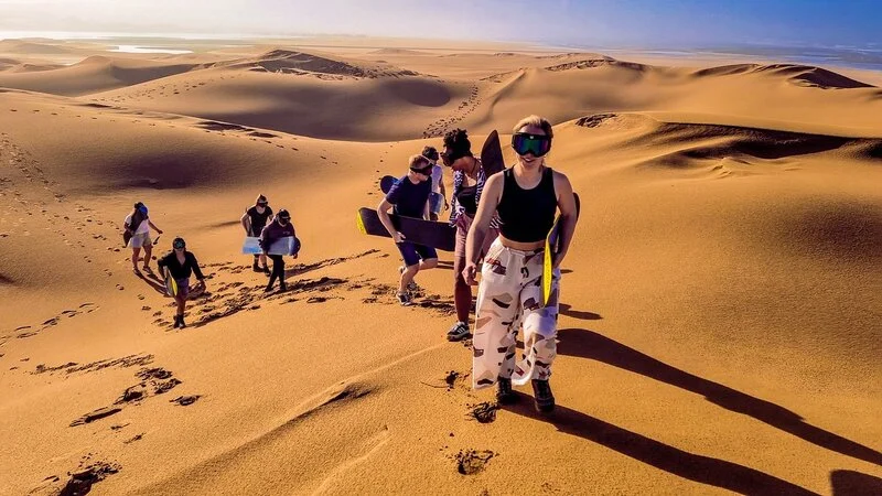 AgadiR/Taghazout: Sandboarding Guided Experience & Visit of The Canyon