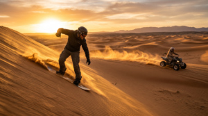 Sunset Sandboarding, Quad Biking & Moroccan BBQ Dinner with Canyon Visit – Agadir