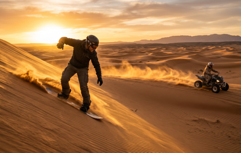 Sunset Sandboarding, Quad Biking & Moroccan BBQ Dinner with Canyon Visit – Agadir