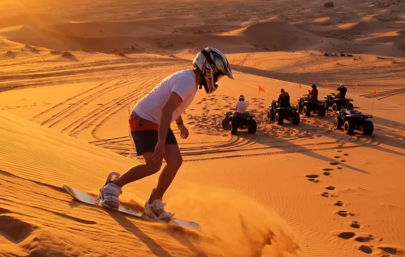 Sunset Sandboarding, Quad Biking & Moroccan BBQ Dinner with Canyon Visit – Agadir