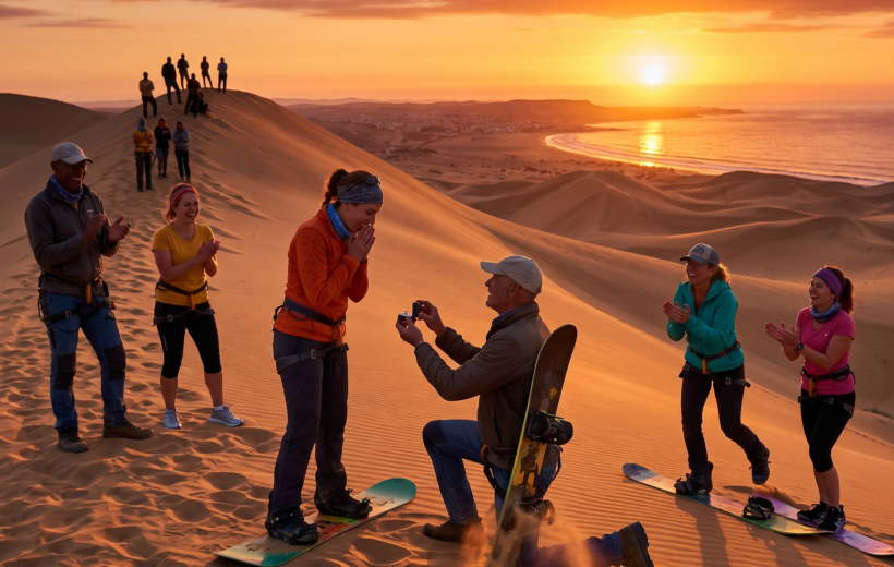 Agadir Sunset Sandboarding Experience with Moroccan BBQ Dinner